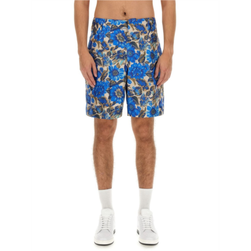 Moschino all over blue flower shorts