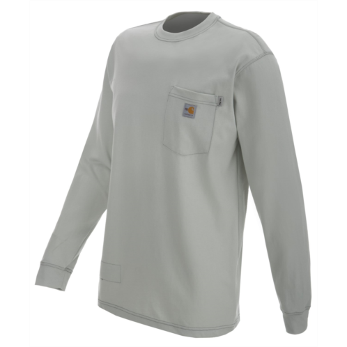 Carhartt Mens Work Dry Flame Resistant Long Sleeve T-shirt Medium Blue