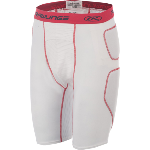 Rawlings Mens Baseball Slider Short White/Medium Red