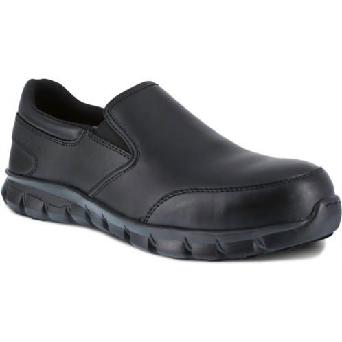 Reebok Mens Sublite Cushion Oxford Slip-On Composite Toe Work Shoes