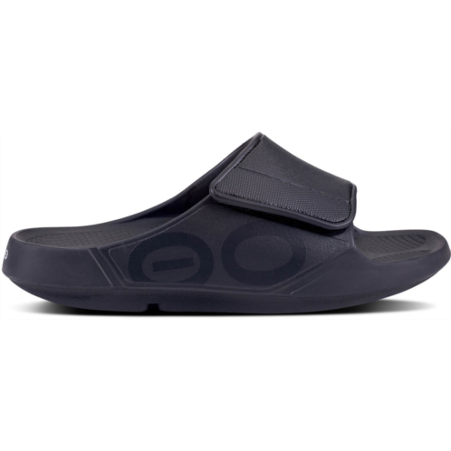 OOFOS Adults OOahh Flex Recovery Sport Slides Black