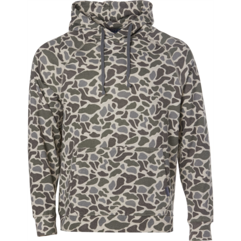 BURLEBO Mens Fleece Pullover Hoodie Brown / Black