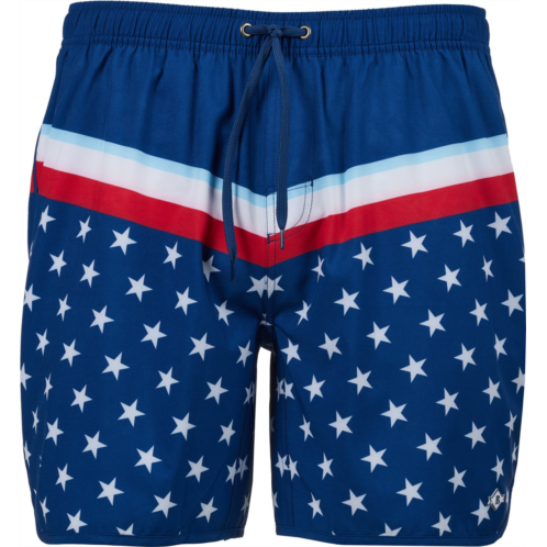 BURLEBO Mens Swim Trunks 6.25 in Seaside Camo