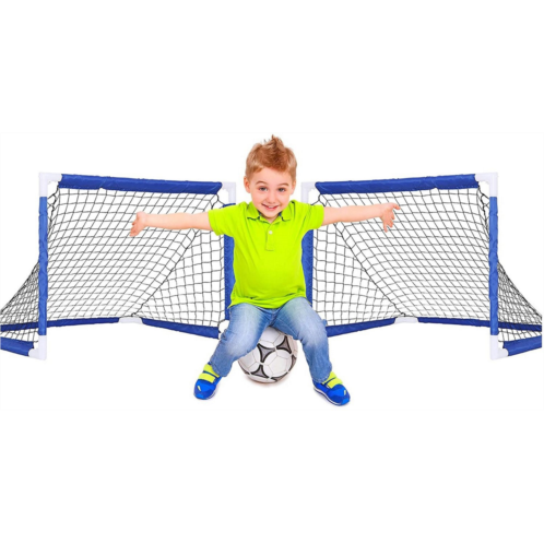 E-Jet Sport Kids 3 ft x 2 ft x 2 ft Portable Soccer Goals 2-Pack