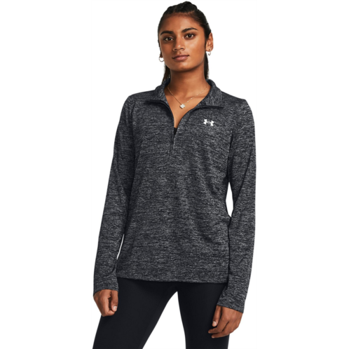 Under Armour Womens Tech?N￠ 1/2-Zip Twist Sweatshirt Super Pink / White