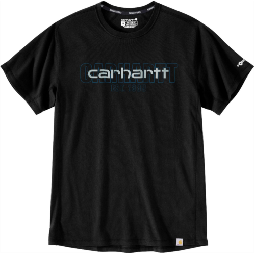 Carhartt Mens Force Relaxed Fit Midweight Logo Graphic Short Sleeve T-shirt Malt