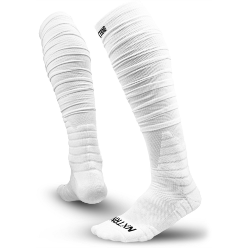NXTRND Adults XTD Scrunch Football Socks White
