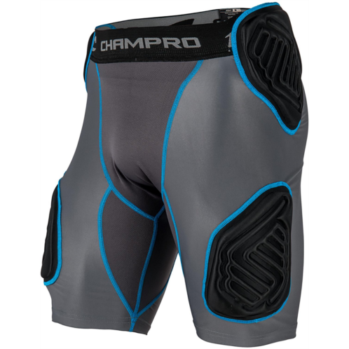 Champro Kids Bull Rush 5-Pad Integrated Girdle Charcoal / Blue