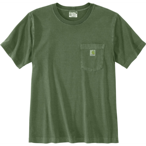 Carhartt Mens Relaxed Fit Short Sleeve Garment Dyed Pocket T-shirt Brown