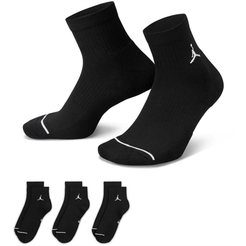 Jordan Everyday Cushion Ankle Socks 3-Pack Dark Red 01