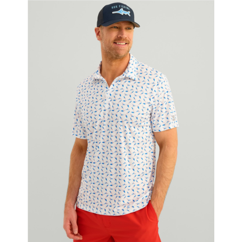 Huk Mens Pursuit Performance Polo Shirt White