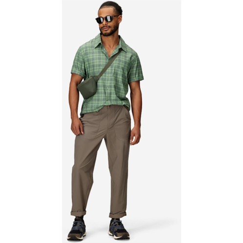 Marmot Mens AirExchange Perforated Short Sleeve Pattern Shirt Thunderhead