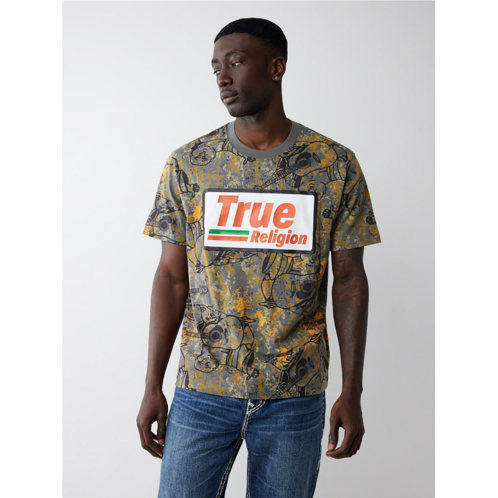 True Religion Mens Buddha Camo Graphic T-shirt