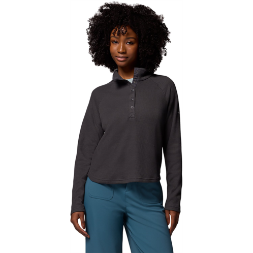 Columbia Sportswear Womens Holly Hideaway Waffle 1/2 Snap Top Light Blue 01