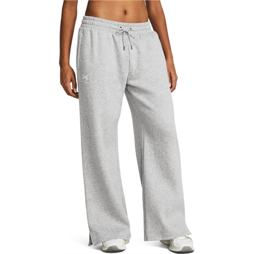 Under Armour Womens Icon Fleece Wide Leg Pants Summit White / White