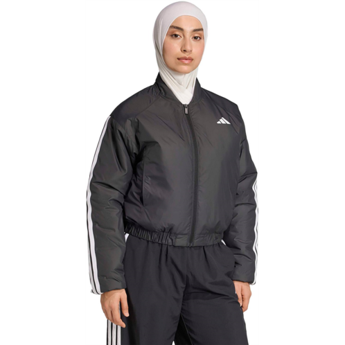 adidas Womens Essential 3-Stripes Insulated Bomber Jacket