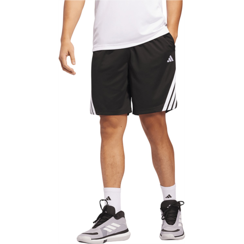 adidas Mens LEGENDS 3-Stripes Basketball Shorts 7 in Grey