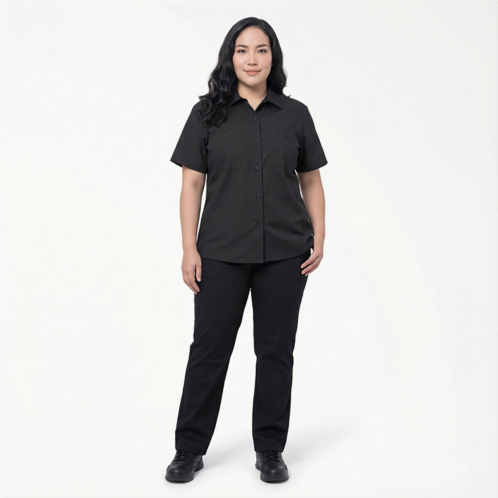 Red Kap Womens MIMIX Short Sleeve Work Shirt Navy