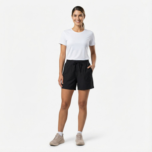 BCG Womens Cinched Waist Shorts Kelp
