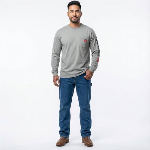Wolverine Mens Long Sleeve Rig Flame Resistant Shirt Dark Grey 01