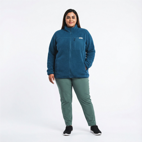 Magellan Outdoors Womens Plus Campfire Fleece Sherpa Jacket
