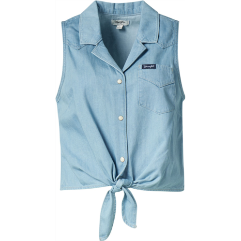 Wrangler Womens Denim Front Tie Shirt Vest
