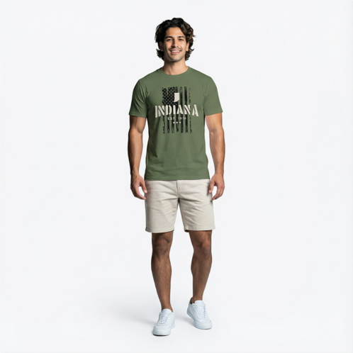 State Life Mens IN Freedom Flag T-shirt