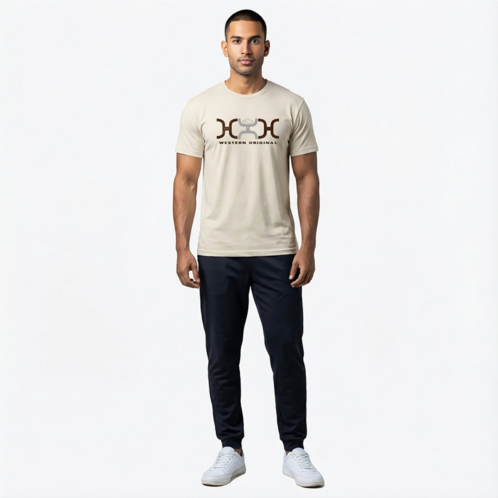 Hooey Mens Loop Short Sleeve Graphic T-shirt Khaki