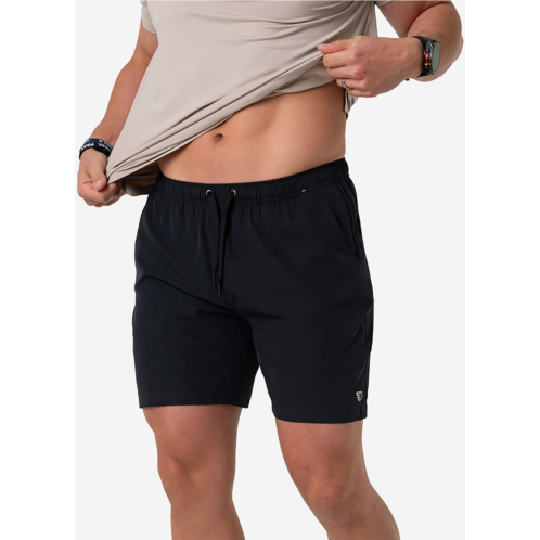 BURLEBO Mens Athletic Shorts Grizzly Gray - Deer Camo Liner
