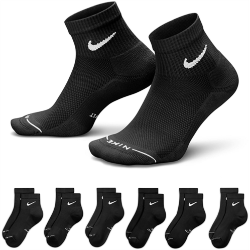 Nike Mens Everyday Elevated Ankle Socks 6 Pack Black