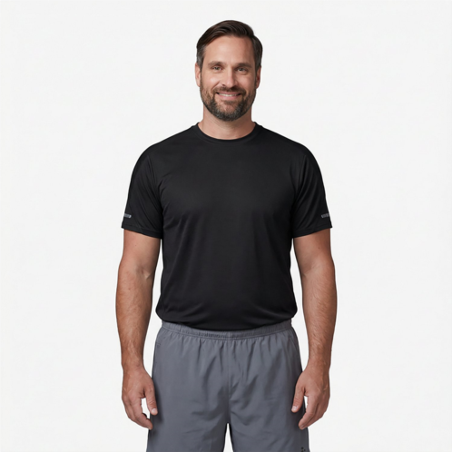 The BCG Mens Run Grid Mesh Short Sleeve T-shirt Raspberry