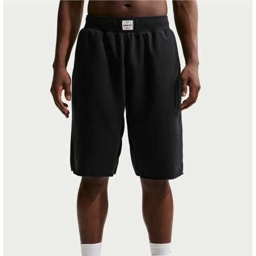 Nike Mens Dri-FIT N.A.C. Fleece Training Shorts 10 in. Black / White 02