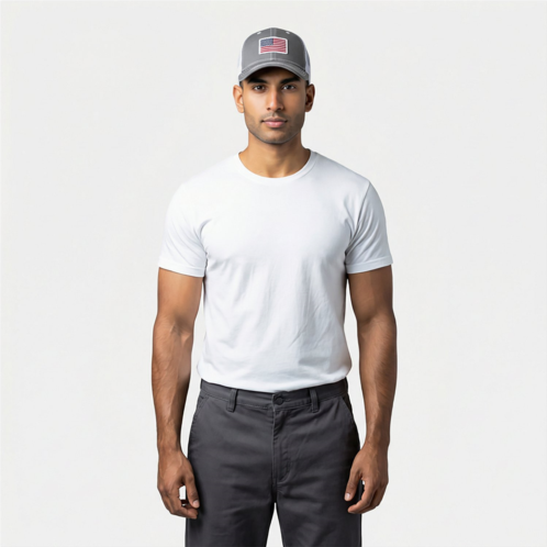Academy Sports Outdoors Mens American Flag Trucker Hat Grey