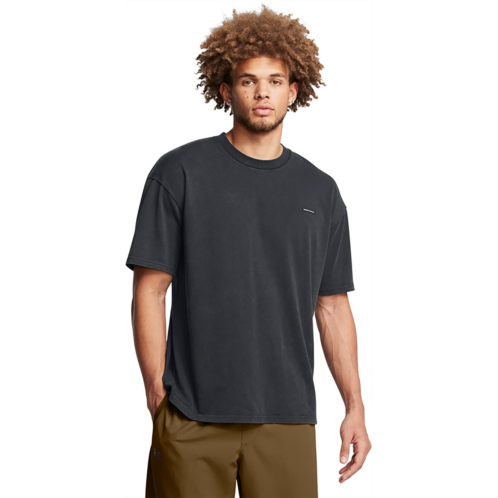 Under Armour Mens Heavyweight Logo Wash T-shirt Light Blue 01