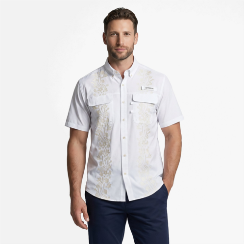 Magellan Outdoors Mens Laguna Madre Flores Button-Up Fishing Shirt
