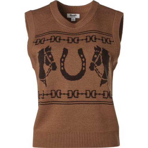 Wrangler Womens Horse Acrylic Sweater Vest
