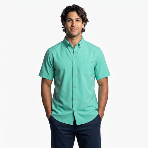 Huk Mens Kona Solid Button-Down Shirt Light Purple 01