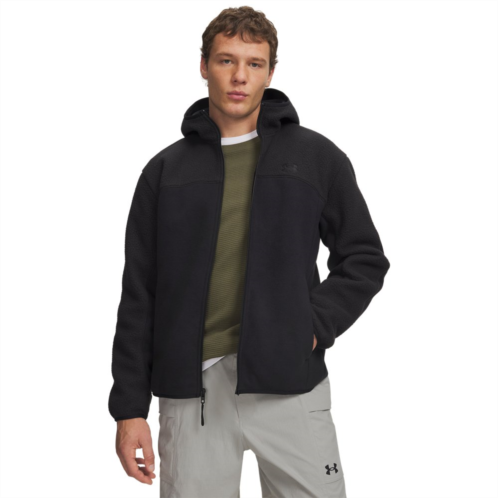 Under Armour Mens ColdGear Infrared Basecamp Full-Zip Fleece Hoodie Dark Green 01