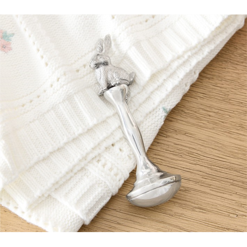 Potterybarn Pewter Bunny Rattle
