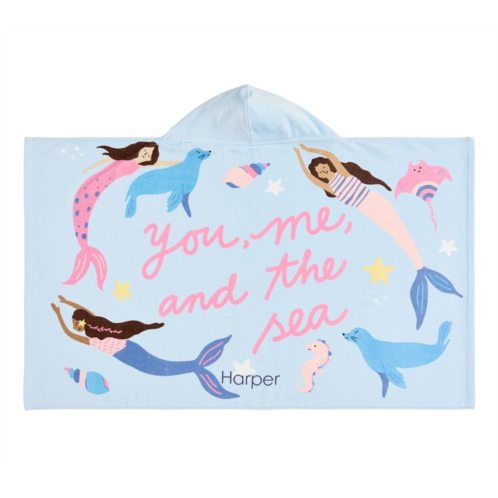 Potterybarn Mermaid Kid Beach Hooded Towel UPF 50