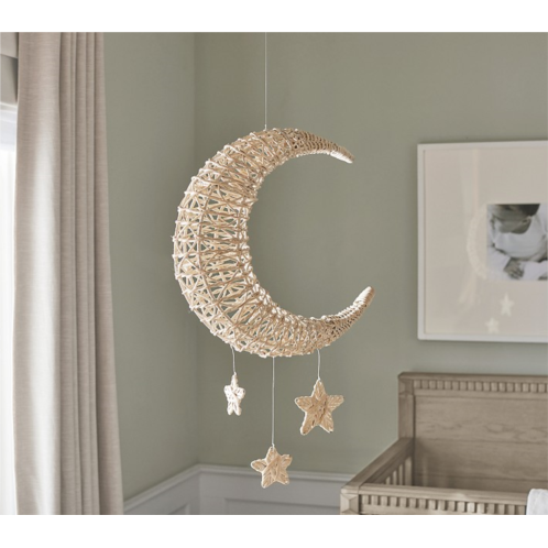 Potterybarn Rattan Moon And Stars Mobile