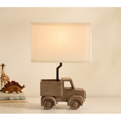 Potterybarn Carved Wood Truck Table Lamp (17)