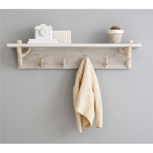 Potterybarn Birch Shelf with Pegs (36)