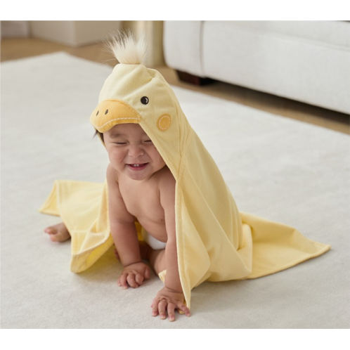 Potterybarn Duck Plush Baby Hooded Towel
