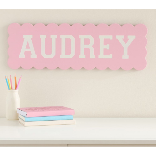 Potterybarn Stoney Clover Lane Scallop Varsity Name Decor (24x 8)