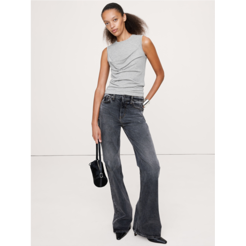 Bananarepublic Sheer Lyocell-Wool Drape Top