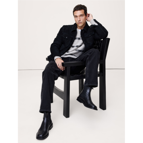 Bananarepublic Leather Square-Toe Chelsea Boot