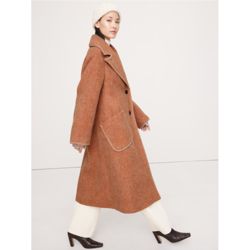 Bananarepublic Fuzzy Italian Wool-Blend Top Coat