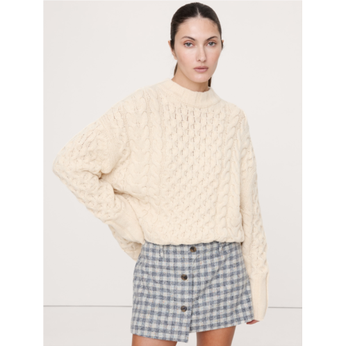 Bananarepublic Italian Merino-Blend Cable Tunic Sweater