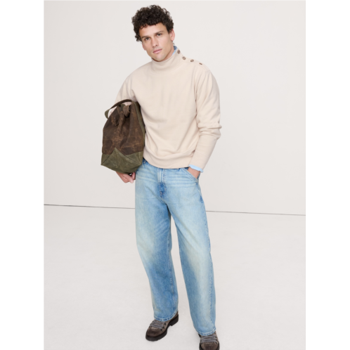 Bananarepublic French Terry Button-Shoulder Sweatshirt